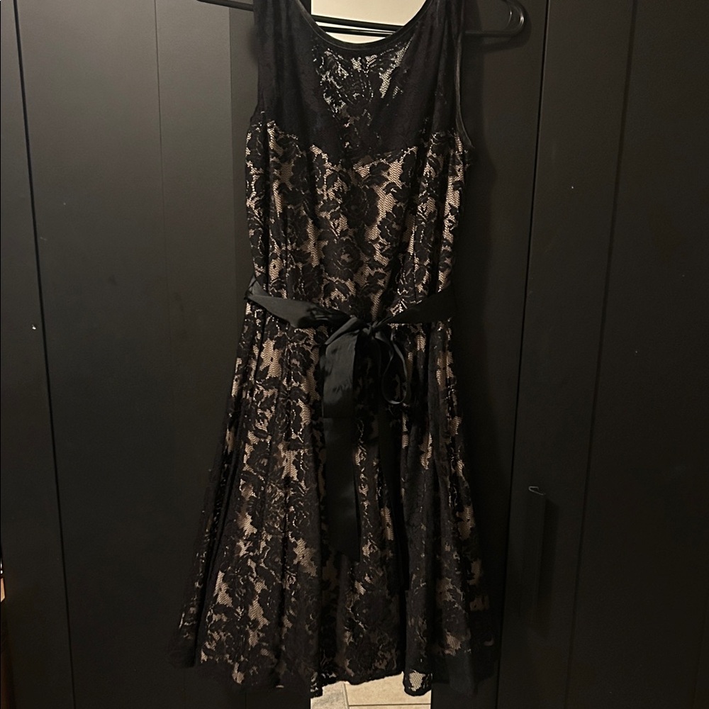 Betsy & Adam’s Black Lace Dress